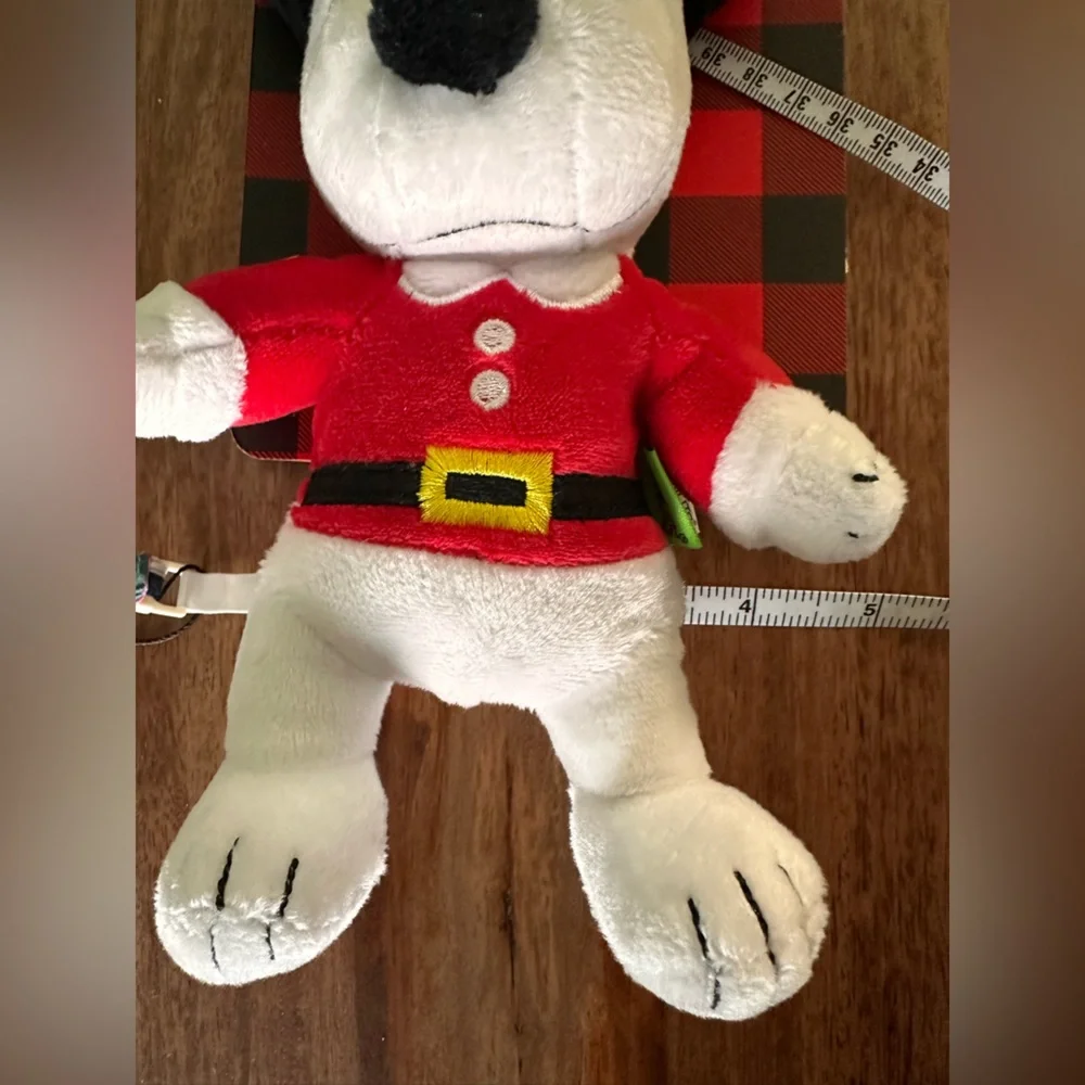 Peanuts Festive Snoopy Plush Dog Toy in Red and White